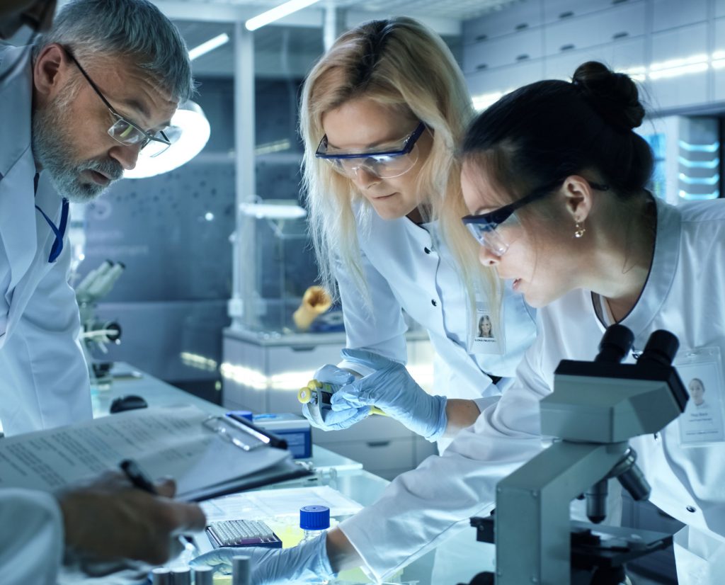 Scientists at work for Bridge Medicines